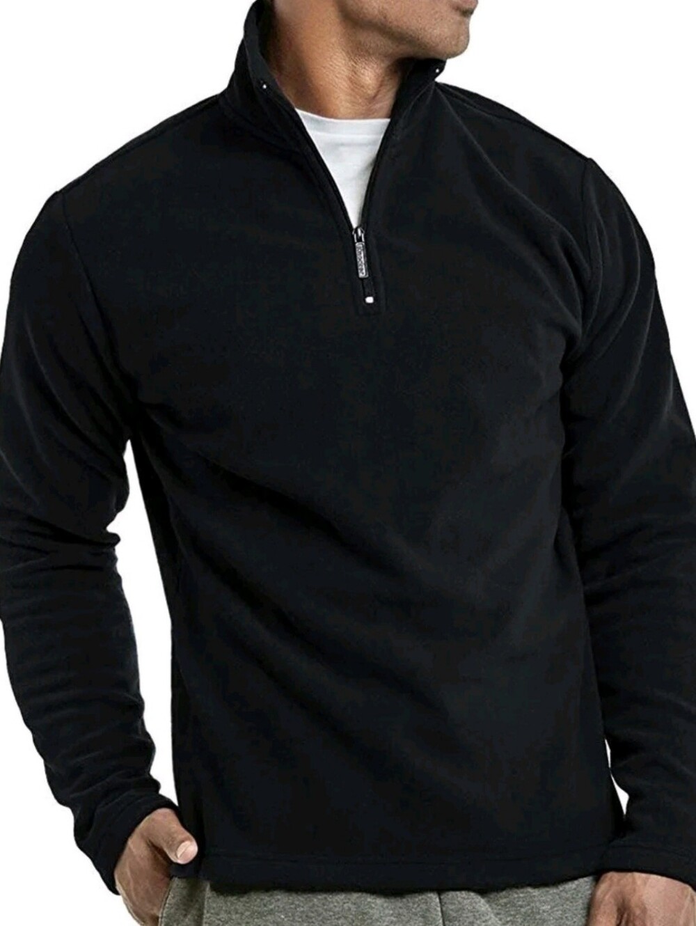 Marker Men's Black Half-Zip Pullover Sweatshirt Size M
